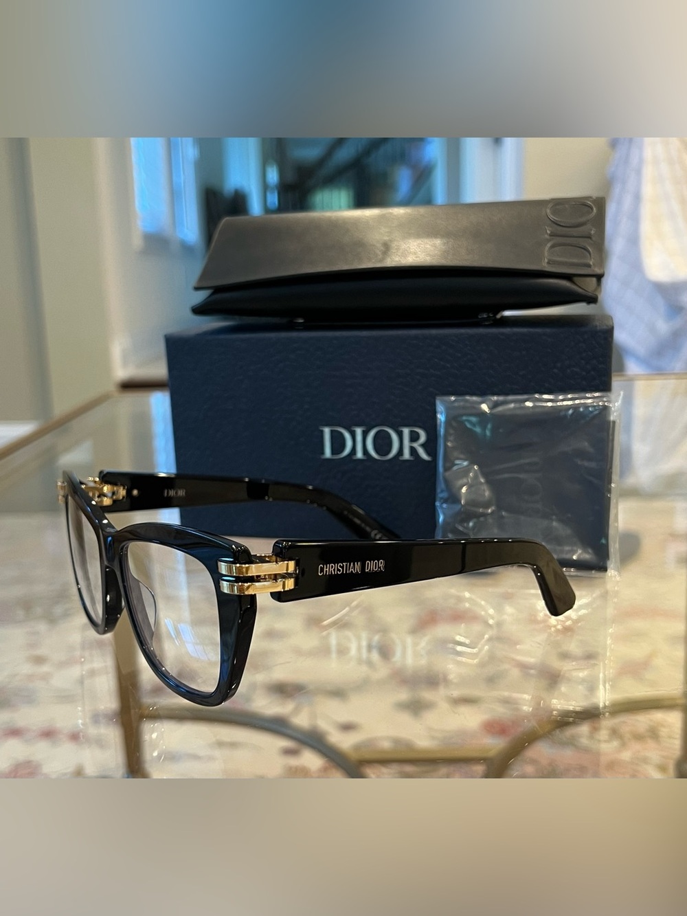 Dior oversized CDIORO S1F black glasses